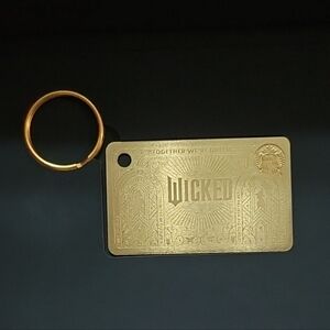 Starbucks Gold Keychain with Wicked Design